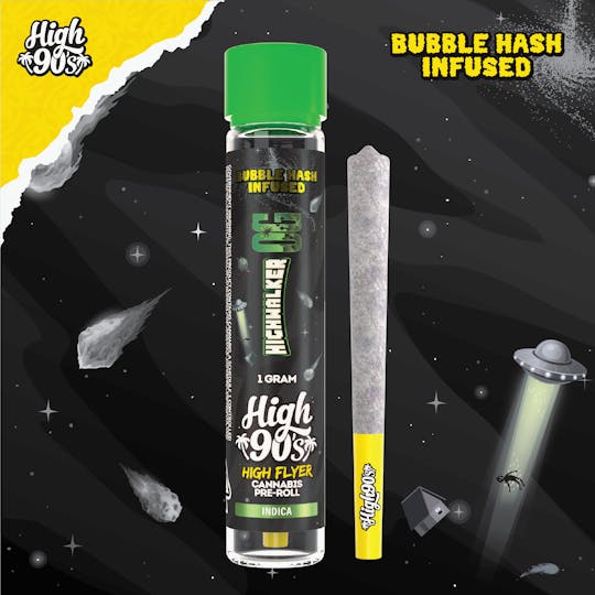 HIGH 90s - High 90s : Highwalker OG 1g High Flyer Bubble Hash Infused Pre-Roll - 1