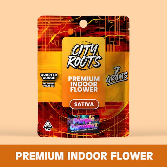 City Roots - Purple Gummiez (Sativa) Premium Indoor Flower 7g - 1