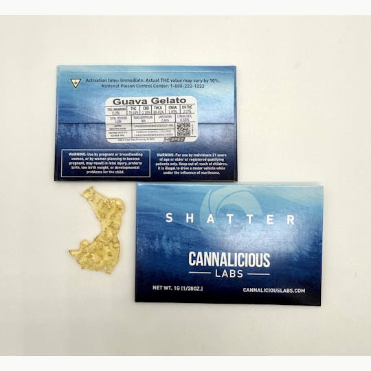Cannalicious Labs - Guava Gelato Shatter - 1