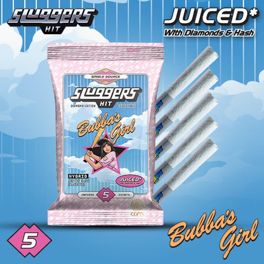 Sluggers Hit - Sluggers X CAM- Infused Preroll - 3.5g 5pk - Bubba's Girl - Diamond Edition - 1