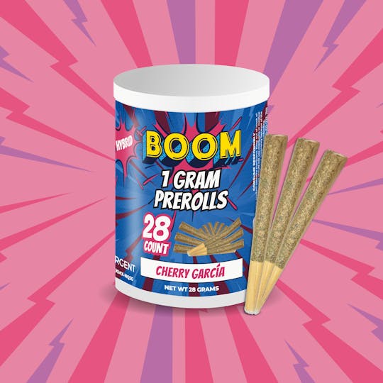 Boom - Cherry Garcia - 28PK - 1 Gram Flower Prerolls - 1