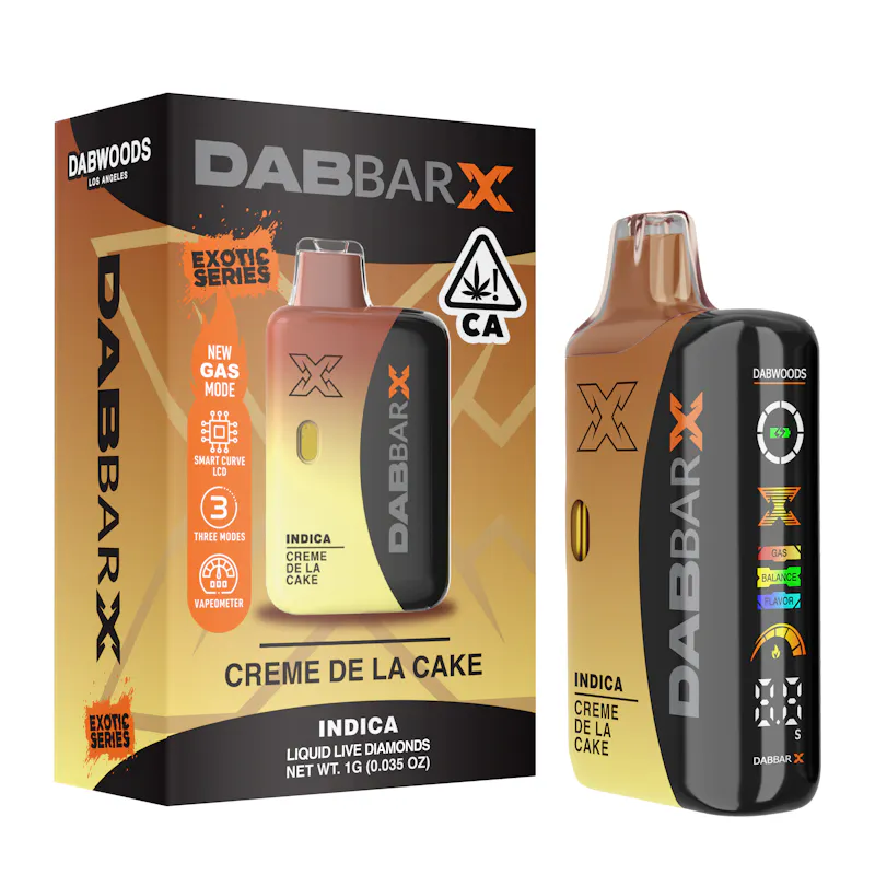 Dabwoods Creme De La Cake Dab Bar X Liquid Diamonds 1g v2