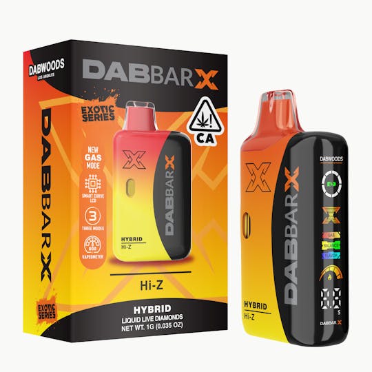 Dabwoods - VAPE- DABBAR X LIQUID LIVE DIAMONDS Hi-Z 1G - 1