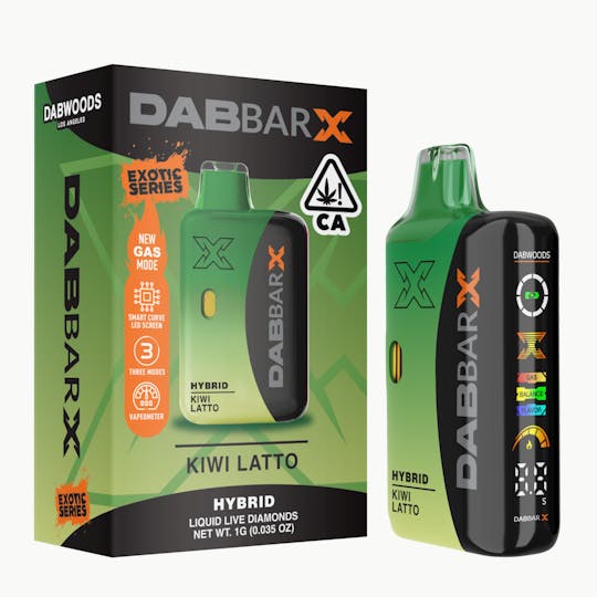Dabwoods - VAPE- DABBAR X LIQUID LIVE DIAMONDS Kiwi Latto 1G - 1