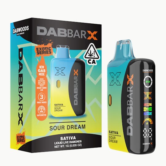 Dabwoods - VAPE- DABBAR X LIQUID LIVE DIAMONDS Sour Dream 1G - 1