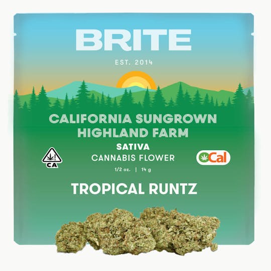 Brite Labs - BRITE Highland OCal Flower (14g) - Sativa - Tropical Runtz - 1