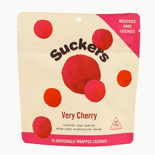 Grow West Cannabis Company - Very Cherry | Suckers | 10 Pack Lozenges | 100mg - 1