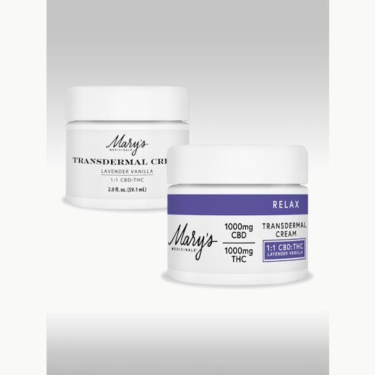 Mary's Medicinals™ - 1:1 Relax Lavender Vanilla Transdermal Cream | 1000mg - 1