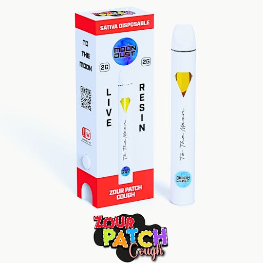 MOON DUST - 2G LIVE RESIN DISPOSABLE - ZOUR PATCH COUGH - SATIVA - 1
