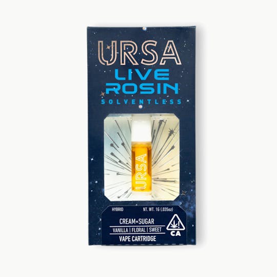 URSA Extracts - Cream+Sugar 1G Live Rosin Cartridge - 1