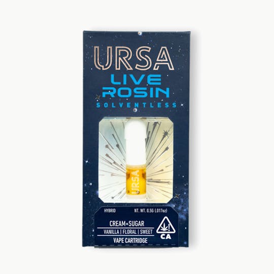 URSA Extracts - Cream+Sugar 0.5G Live Rosin Cartridge - 1