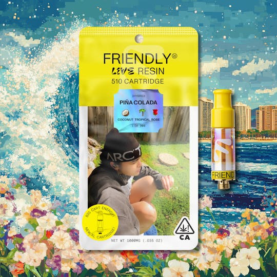 Friendly Brand - Pina Colada - Hybrid - 1g Live Resin 510 Cart - 1
