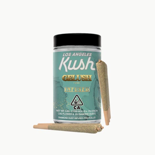 LA Kush - Los Angeles Kush - Gelush - Diamond Dust Infused Pre-Rolls - 5 (0.5g) - 1