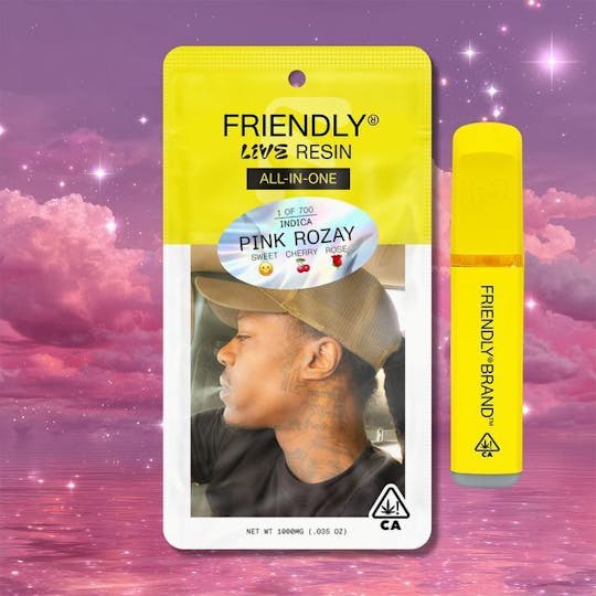 Friendly Brand - Pink Rozay - 1g Live Resin AIO - 1