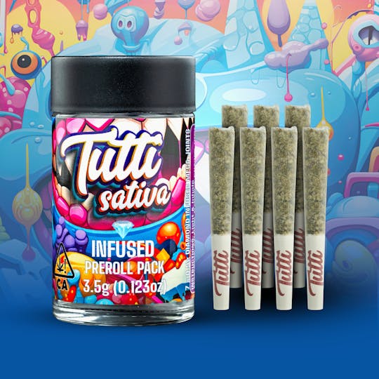 Tutti - Tutti - Diamond Infused Preroll - 0.5g 7pk - Sativa - Yuzu Flambe - 1