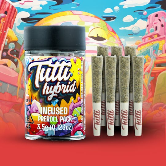 Tutti - Tutti - Diamond Infused Preroll - 0.5g 7pk - Hybrid - Strawberry Lemonade - 1