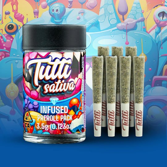 Tutti - Tutti - Diamond Infused Preroll - 0.5g 7pk - Sativa - Maui Wowie - 1