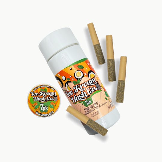 Ice Kream Hash Co. - IKHCO | Citrus Mint Pop | Rosin Infused PRJ | Single Scoops 7pk | 3.5g - 1