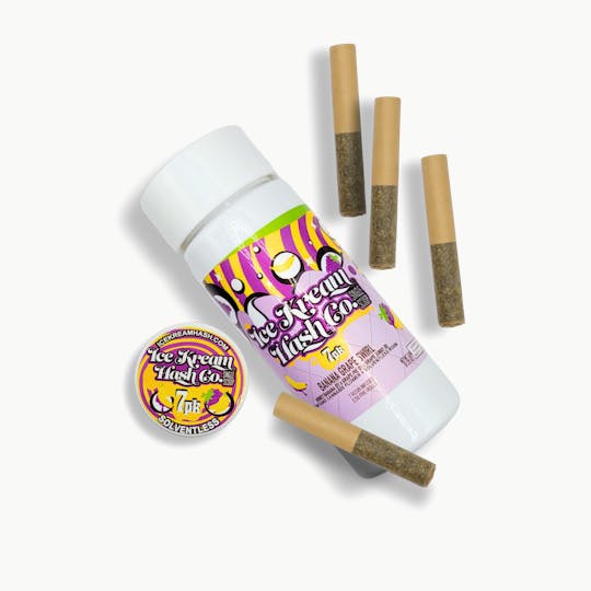 Ice Kream Hash Co. - IKHCO | Banana Grape Swirl | Rosin Infused PRJ | Single Scoops 7pk | 3.5g - 1