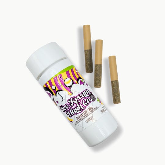 Ice Kream Hash Co. - IKHCO | Banana Grape Swirl | Rosin Infused PRJ | Single Scoops 3pk | 1.5g - 1