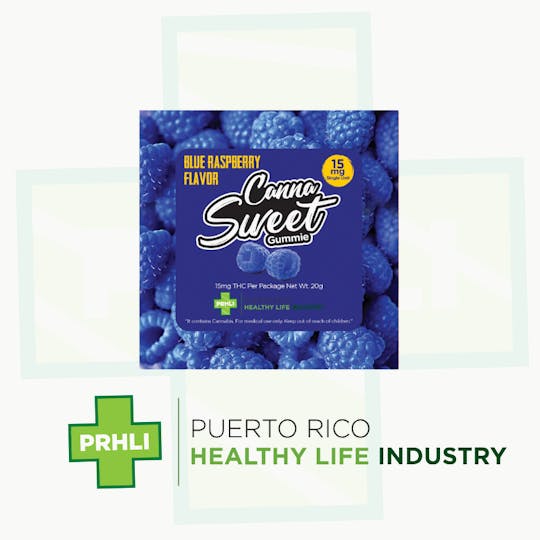 Puerto Rico Healthy Life - Canna Sweet 15mg Blue Raspberry (New Gummy) - 1