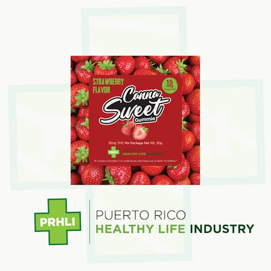 Puerto Rico Healthy Life - Canna Sweet 15mg Strawberry (New Gummy) - 1