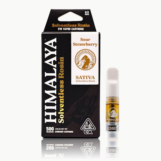 HIMALAYA - Sour Strawberry - Solventless Rosin Cartridges - .5G - 1