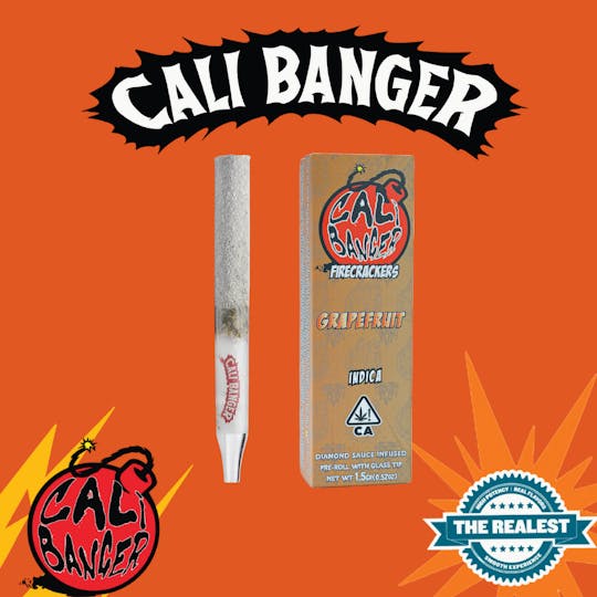 Firecracker by Cali Banger - Firecracker Infused Pre Roll Grapefruit 1.5 G - 1