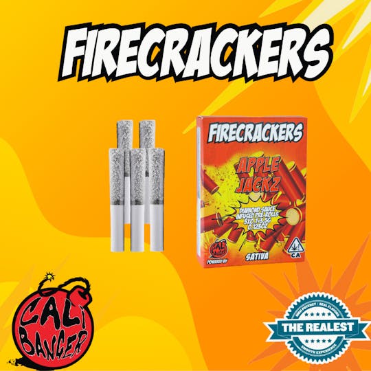Firecracker by Cali Banger - Firecracker Infused Pre Roll Apple Jackz 5 x 0.7 - 3.5 G - 1