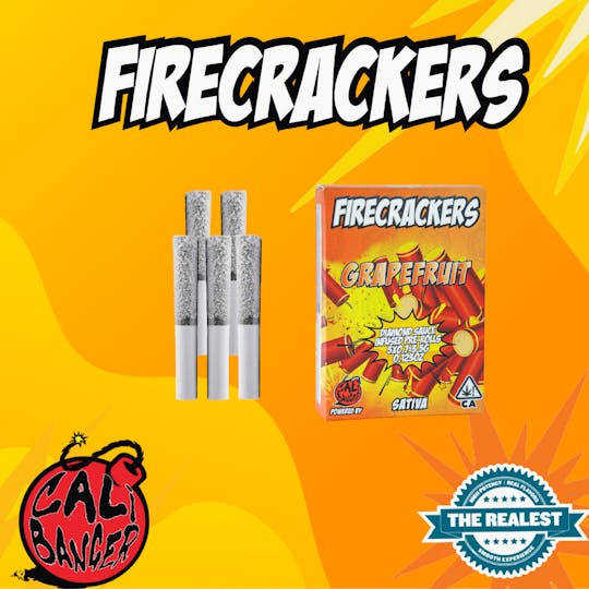 Firecracker by Cali Banger - Firecracker Infused Pre Roll Grapefruit 5 x 0.7 - 3.5 G - 1