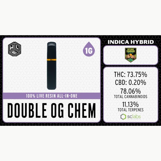 White Label Extracts - WLE | Double OG Chem | Live Resin AIO | 1G - 1