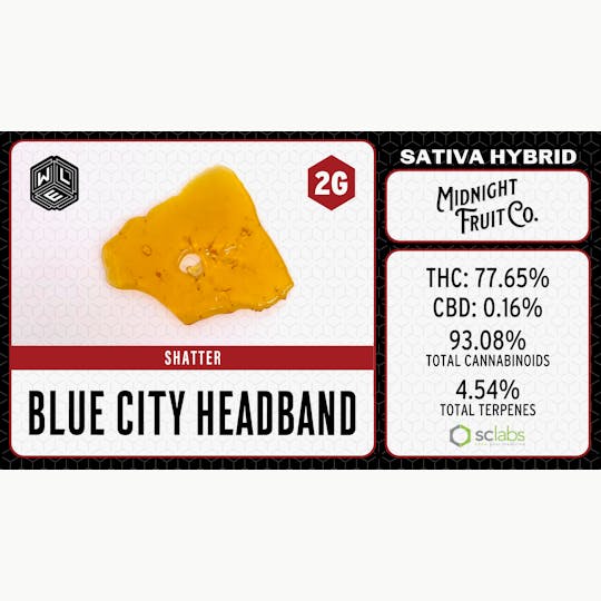 White Label Extracts - WLE | Blue City Headband | Shatter | 2G - 1