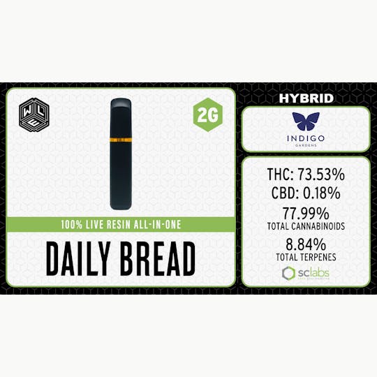 White Label Extracts - WLE | Daily Bread | Live Resin AIO | 2G - 1