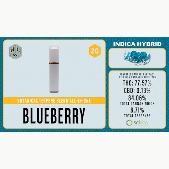 White Label Extracts - WLE | Blueberry Botanical Terpene Blend | AIO | 2G - 1