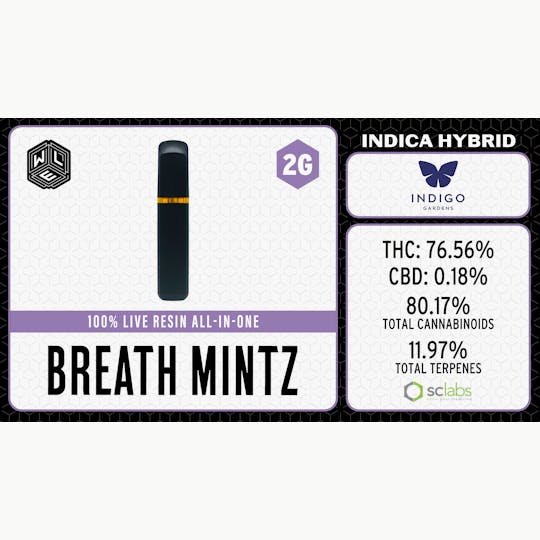 White Label Extracts - WLE | Breath Mintz | Live Resin AIO | 2G - 1