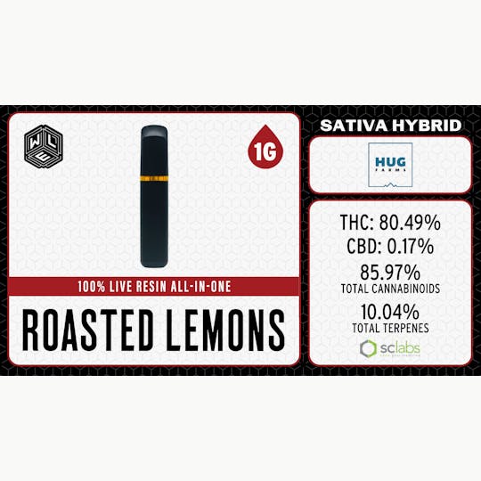 White Label Extracts - WLE | Roasted Lemons | Live Resin AIO | 1G - 1