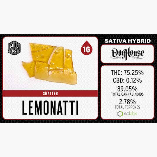 White Label Extracts - WLE | Lemonatti | Shatter | 1G - 1