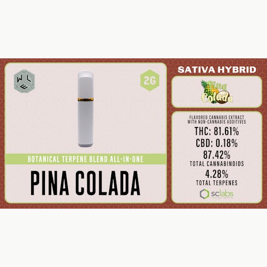 White Label Extracts - WLE | Pina Colada | Botanical Terpene Blend AIO | 2G - 1
