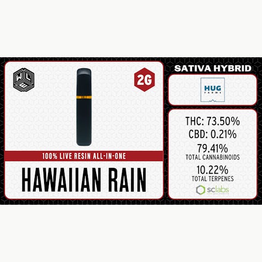 White Label Extracts - WLE | Hawaiian Rain | Live Resin AIO | 2G - 1