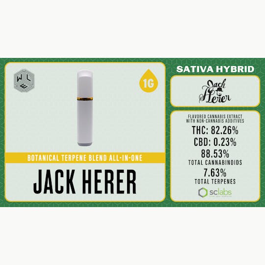 White Label Extracts - WLE | Jack Herer | Botanical Terpene Blend AIO | 1G - 1