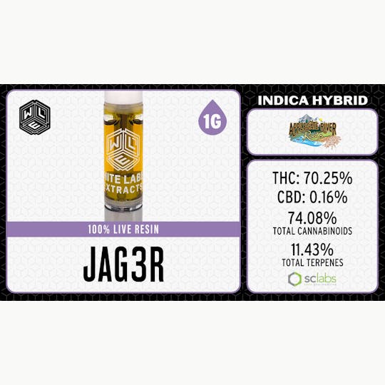 White Label Extracts - WLE | Jag3r | Live Resin Cartridge | 1G - 1