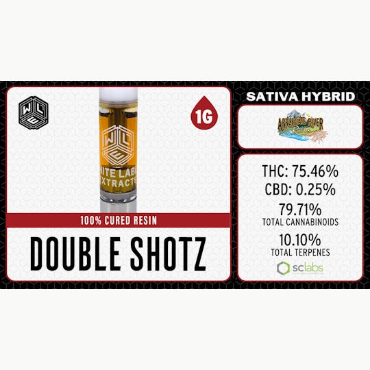 White Label Extracts - WLE | Double Shotz | Cured Resin Cartridge | 1G - 1