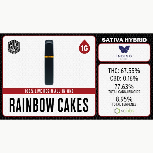 White Label Extracts - WLE | Rainbow Cakes | Live Resin AIO | 1G - 1