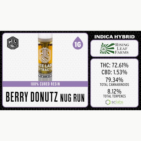 White Label Extracts - WLE | Berry Donutz | Cartridge | 1G - 1