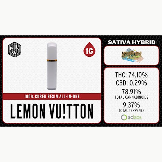 White Label Extracts - WLE | Lemon Vuitton | Cured Resin AIO | 1G - 1