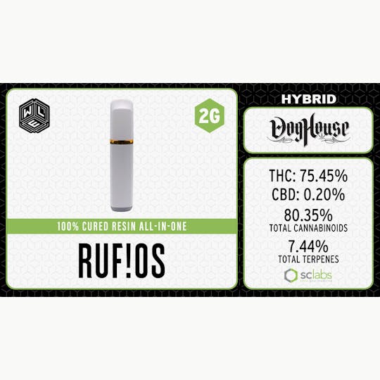 White Label Extracts - WLE | Rufios | Cured Resin AIO | 2G - 1