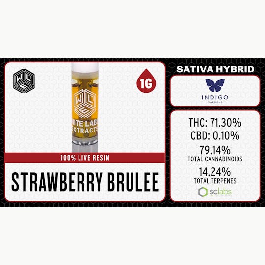 White Label Extracts - WLE | Strawberry Brûlée | Live Resin Cartridge | 1G - 1