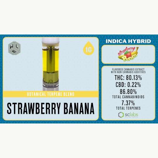 White Label Extracts - WLE | Strawberry Banana | Botanical Terpene Blend Cartridge | 1G - 1