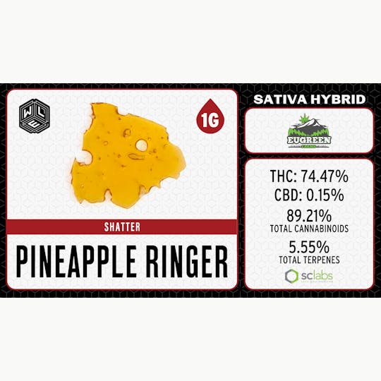 White Label Extracts - WLE | Pineapple Ringer | Shatter | 1G - 1