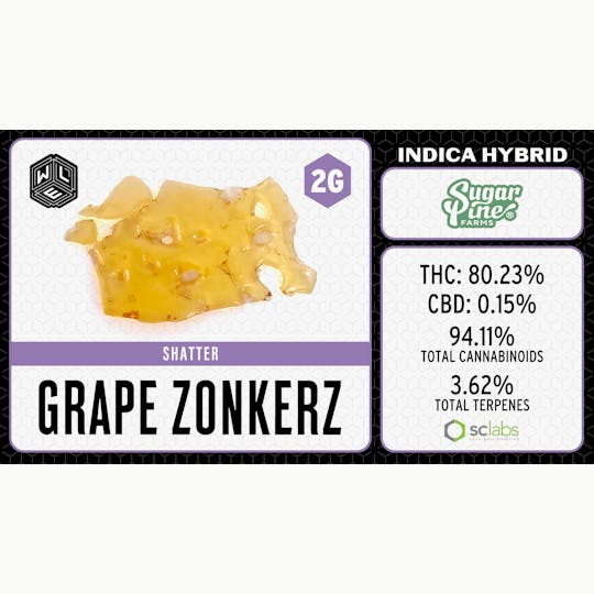 White Label Extracts - WLE | Grape Zonkers | Shatter | 2G - 1